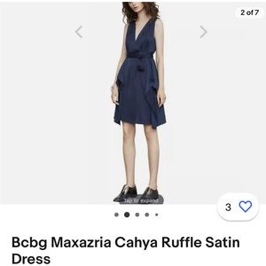 BCBG Cahya Ruffle Satin Dress size 0